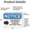Signmission No Deliveries To This Entrance Sign, Vinyl Decal, 7in W x 5in L, 2PK OS-2PACK-NS-D-57-L-14476 - alternate 2